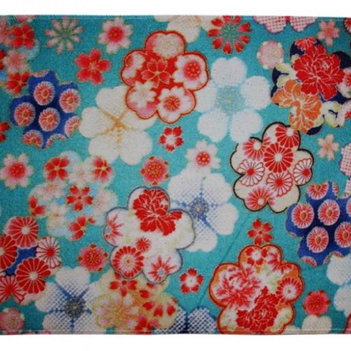 Water-resistant placemat Kimono light blue